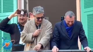 Sanremo 2024 il buongiorno dal teatro Ariston con Fiorello e Amadeus [upl. by Nnail]