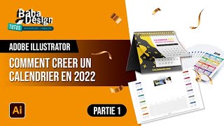 ADOBE ILLUSTRATOR  COMMENT CREER UN CALENDRIER 2022  PARTIE 1 [upl. by Anrim]