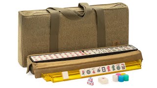 American Mahjong Game Set quotManzanillaquot with Olive Green Soft Case [upl. by Amhser]