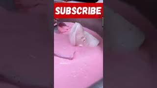 how to make homemade pink icecream milkshake [upl. by Aniroc]