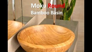 Moku Round Bamboo Bathroom basin  Moku Store online [upl. by Inverson]