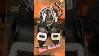 Steve Madden black pumps with Crystal strap and crystal buckle [upl. by Nilre864]