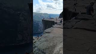 norwaypreikestolen mountains cliff dangerous nature fiordlandbeautiful triptravel amazing [upl. by Nodarse]