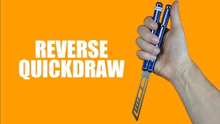 Butterfly Knife Tricks for Beginners 121 Reverse Quickdraw [upl. by Enovaj63]