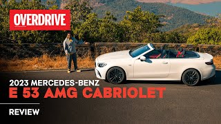 2023 MercedesBenz E 53 AMG Cabriolet review  the rare breed  OVERDRIVE [upl. by Nehtanoj]