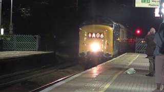 Deltic N09 powers through Newark Northgate ‘The Talisman’ [upl. by Sirtimed]