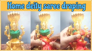 How to drape saree for Amman  Amman alangaram  Home deity  அம்மனுக்கு புடவை கட்டுவது [upl. by Nanah]