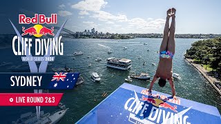 Diving in Sydney AUS  ROUND 23  Red Bull Cliff Diving World Series 2024 [upl. by Yrek]