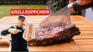 Perfekte BBQ Dicke Rippe oder Spareribs im Gasgrill Zart saftig würzig Granatapfel Marinade [upl. by Nnail]