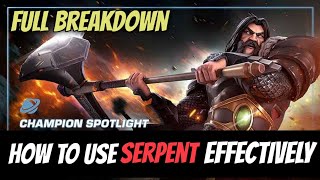 How to use Serpent effectively Full breakdown  Marvel Contest of Champions [upl. by Etireugram]