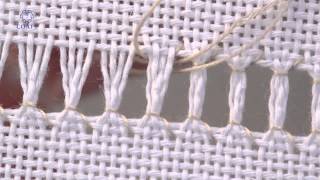 Learn How To Ladder Hem Stitch over 4 Threads [upl. by Nwahsed]