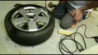 How to fix a bent alloy wheel at home [upl. by Storz313]