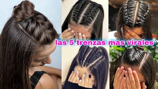 5 ESTILOS DE TRENZAS PARA LUCIR SIEMPRE BONITA  chicas fashions [upl. by Burnett704]