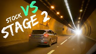 STOCK vs STAGE 2 Ford focus ST mk3 mk35 [upl. by Eatnoj]