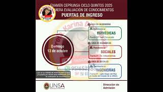 1er examen CEPRUNSA QUINTOS 2025 INDICACIONES ceprunsa QUINTOS arequipa unsa postulantes aqpp [upl. by Enelehs591]