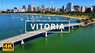 Vitoria Brazil 🇧🇷  4K Drone Footage [upl. by Anaibib]