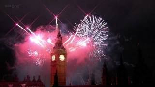 London Fireworks 2012 in full HD  New Year Live  BBC One [upl. by Nazay]