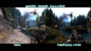 HL2 Episode 2 Valve vs FakeFactory v1094 Comparison True HD 1080p [upl. by Knighton]