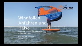 Wingfoilen für Einsteiger Wingen lernen 2 Halse Surfing Kitewing [upl. by Raviv]