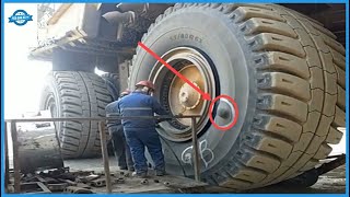 How To Properly Patch A Punctured Super Big Tire  Tyre Repair Production Process Of Truck Wheel [upl. by Wilton495]