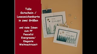 Tolle GutscheinLesezeichenkarte und viele Kartenideen  Elegante Weihnachten  Stampin Up® [upl. by Suiluj11]