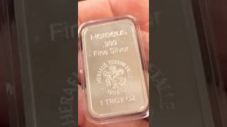 HERAEUS  Edametalle  Hanau  1 Troy Oz  999 Fine Silver Bar  HANDFUL OF ROSES 🥀 [upl. by Tami]