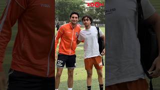 Ibrahim Ali Khan POSES with Arhaan Khan before football practice shorts ibrahimalikhan arhaankhan [upl. by Rentschler826]