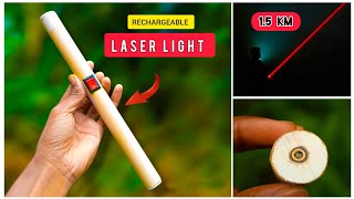 Pvc Pipe Laser Light 🔥  How To Make A Rechargeable Laser Light At Home [upl. by Laira836]