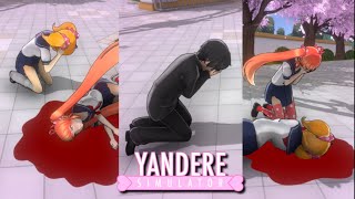 Reacciones de Senpai Osana y Raibaru Yandere Simulator [upl. by Dnomed87]