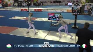 Seoul Grand Prix 2023 SWS  L16  Liza Pusztai HUN v Eloisa Passaro ITA [upl. by Halyk]