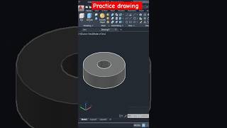 Autocad practice mechanical  AutoCad Drawing  Autocad 3d tutorial for beginners  shorts [upl. by Ynnaf83]