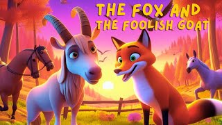 The Fox and The Foolish Goat  The Sly Fox took advantage of the Foolish Goat  Bedtime Folktale [upl. by Eylatan643]