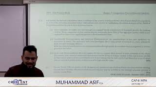 CAF 06 MFA  Muhammad Asif FCA  Autumn 2024 Session  Lecture 77 [upl. by Adnohral]