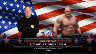 the great american bash spring   aj hawk vs brock lesnar [upl. by Shirk]