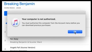 Authorize Computer from account menu iTunes music How to fix iTunes won’t let you play your music [upl. by Brufsky]