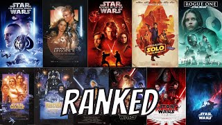 All the Star Wars Movies RANKED From Best to Worst Surprising Order [upl. by Dollar318]