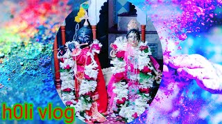 Dol yatra vlog HOLI vlogFESTIVAL OF COLOURS randhan shoilly o blogging [upl. by Hsilgne451]