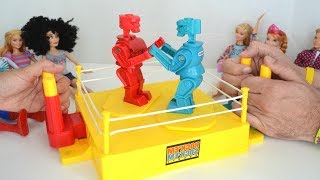 TotoyKids Jugando Batalla de Robots Rock em Sock em Niños contra Niñas Quién ganará [upl. by Otis]