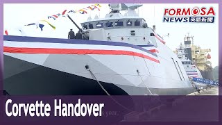 Navy takes delivery of two Tuo Chiangclass corvettes｜Taiwan News [upl. by Llirrehs]