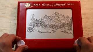 Bob Ross on EtchaSketch [upl. by Elton]