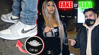 DIOR JORDANS FÜR 40€ 🤡🔥  FAKE ODER REAL KLAMOTTEN CHECK  Hamburg Edition 4  MAHAN [upl. by Akemaj]