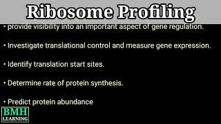 Ribosome profiling  Ribosome Footprinting [upl. by Moulton]