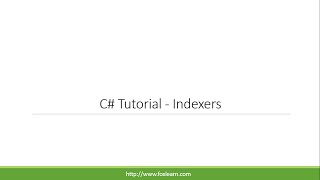 C Tutorial  Indexers [upl. by Terrijo]