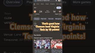 That’s good how Clemson beat Virginia Texh by 10 points [upl. by Balkin]