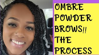 OMBRE POWDER BROWS REVIEW PERFECTEYEBROWS PERMANENTMAKEUP [upl. by Yroger569]