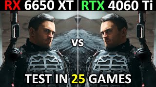 RX 6650 XT vs RTX 4060 Ti  Test in 25 Games at 1080p  The Ultimate Comparison 🔥  2024 [upl. by Kin693]