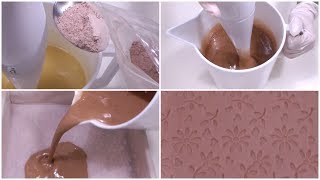 SAPONE ALLARGILLA ROSA CON RICAMO  DIY Embroidered Pink Clay Soap [upl. by Ling]