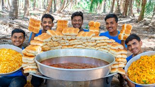 MISAL PAV  Kolhapuri Misal Pav Recipe  Street Food  Village Rasoi [upl. by Tisha]