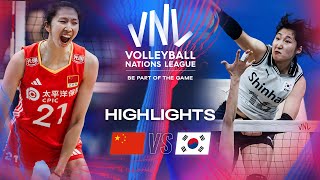 🇨🇳 CHN vs 🇰🇷 KOR  Highlights  Week 1  Womens VNL 2024 [upl. by Seppala]