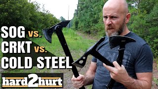 Testing Tomahawks Against Humanitys Greatest Threat SOG vs CRKT vs Cold Steel Tomahawks [upl. by Nylekoorb]